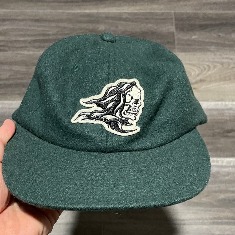 Vans Green Cap with Skull Embroidery